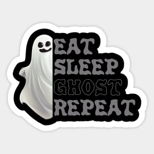 Eat Sleep ghost repeat Sticker